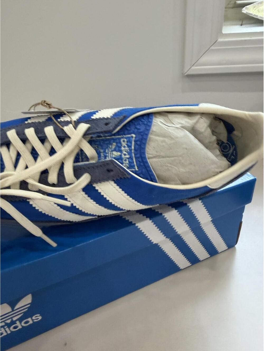 adidas Retro Blue White Suede Nylon Sneakers with Box SL 72 OG 8.5 - Picture 6 of 13